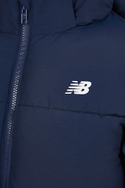 New Balance Blue Boys Wide Baffle Puffer Coat - Image 4 of 5