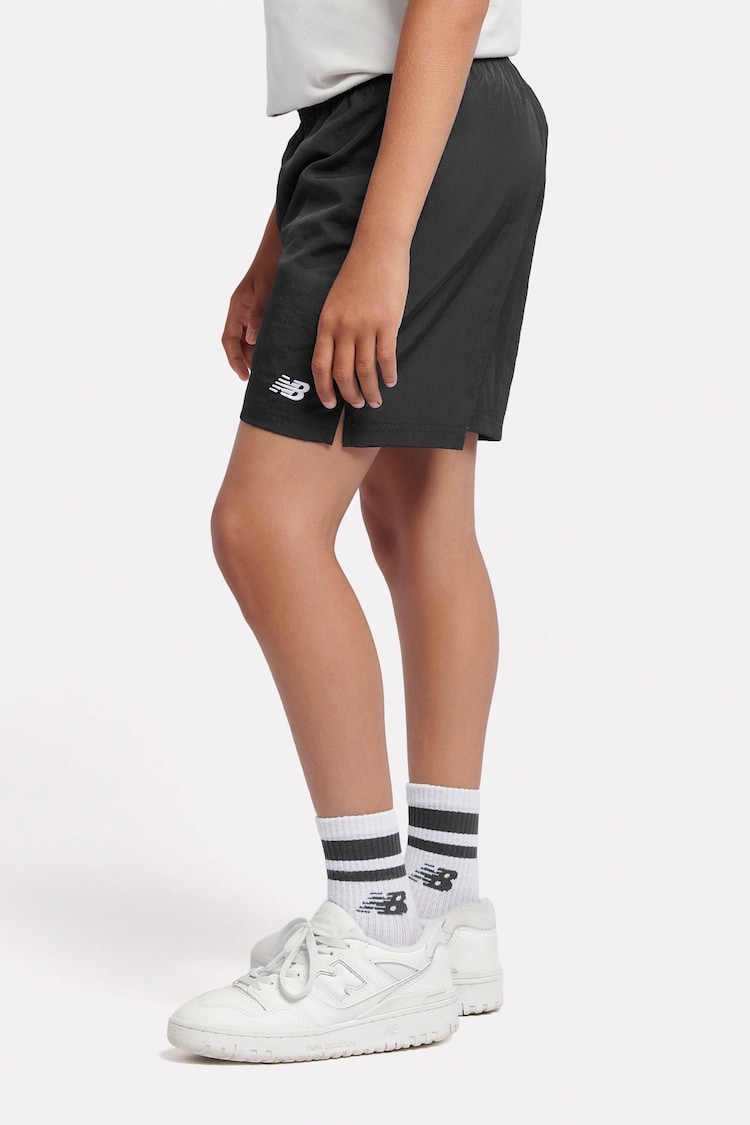 New Balance Black Boys Small Logo Nylon Shorts - Image 2 of 8