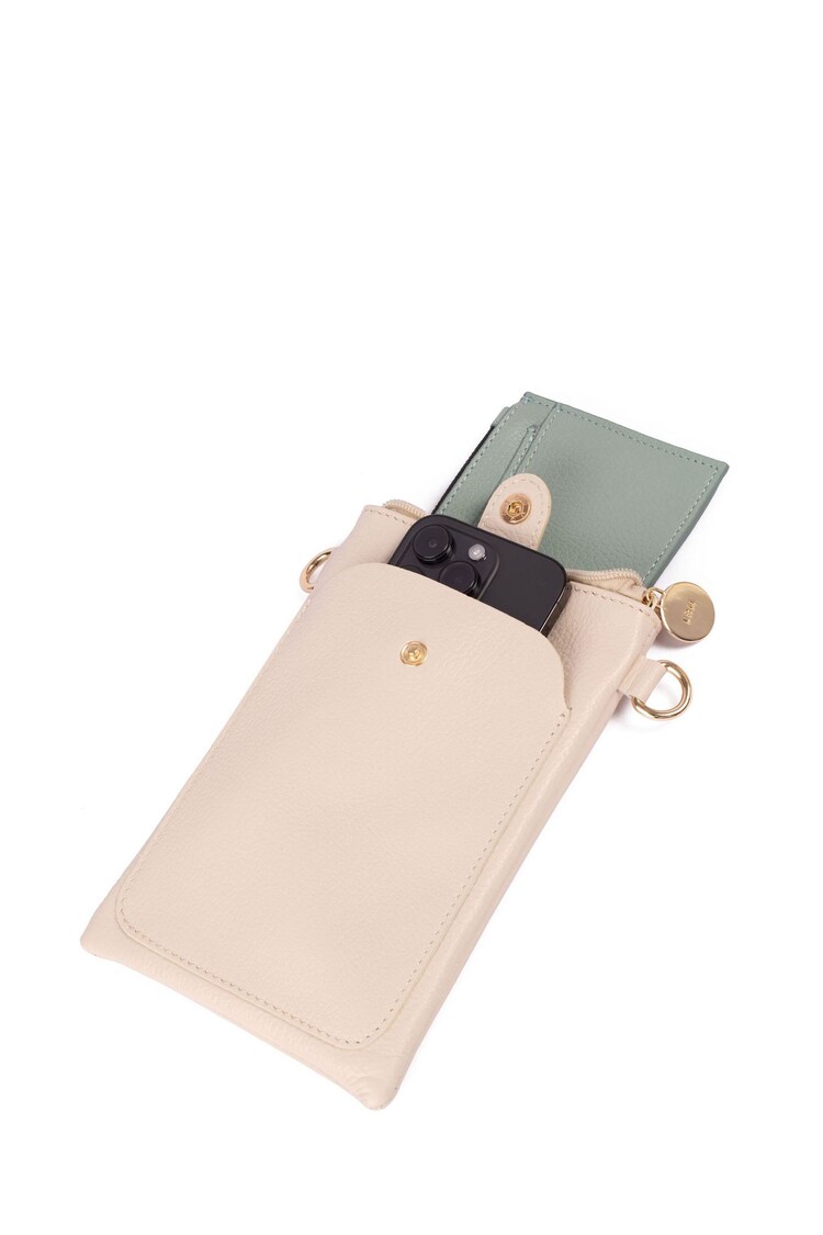 LRM Goods Personalised Leather Phoebe Phone Black Bag - Image 5 of 5