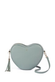 LRM Goods Personalised Leather Ella Crossbody Heart Black Bag - Image 2 of 3