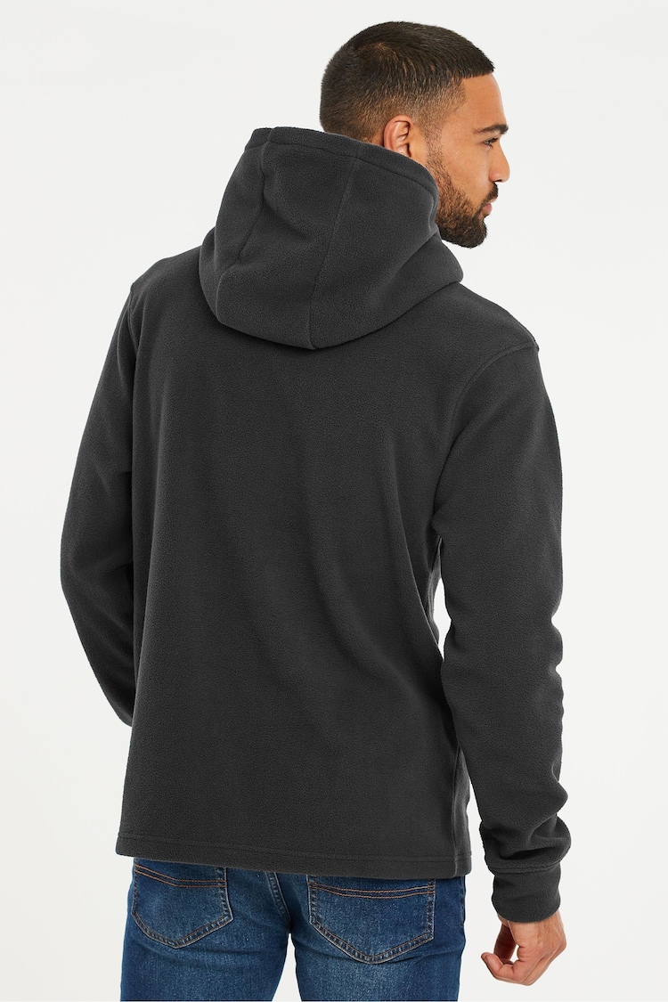 Threadbare Grey Microfleece Overhead Hoodie - Image 2 of 4