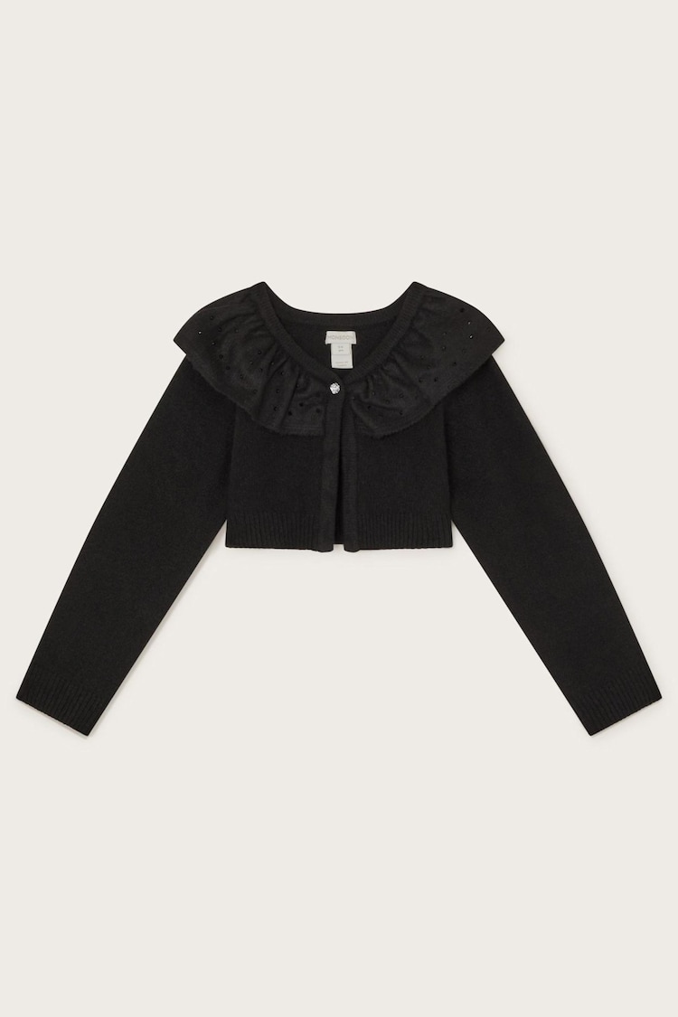 Monsoon Black Oversized Collar Cardigan - Image 1 of 3