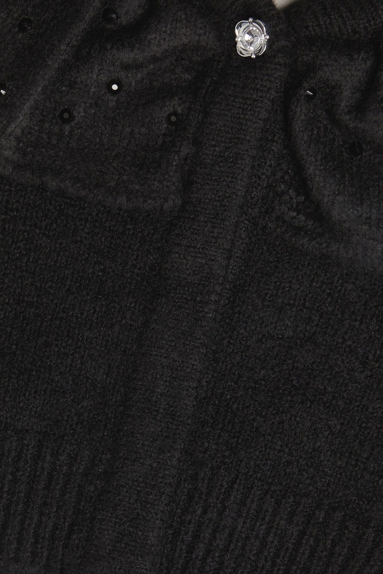 Monsoon Black Oversized Collar Cardigan - Image 3 of 3