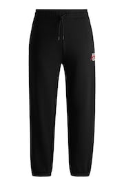 HUGO Black Double Logo Cotton Terry Tracksuit Bottoms - Image 5 of 6