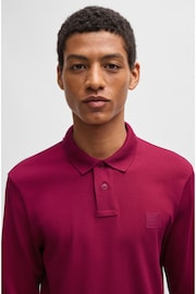 BOSS Red Slim Fit Logo Patch in Stretch Cotton Polo Shirt - Image 2 of 5