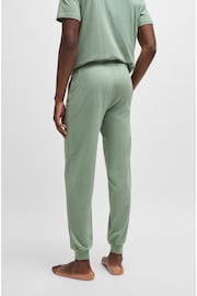 BOSS Green Embroidered Logo Tracksuit Bottoms in Stretch Cotton - Image 4 of 5