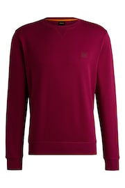 BOSS Red Logo Patch In Cotton Terry Sweatshirt - Image 5 of 5