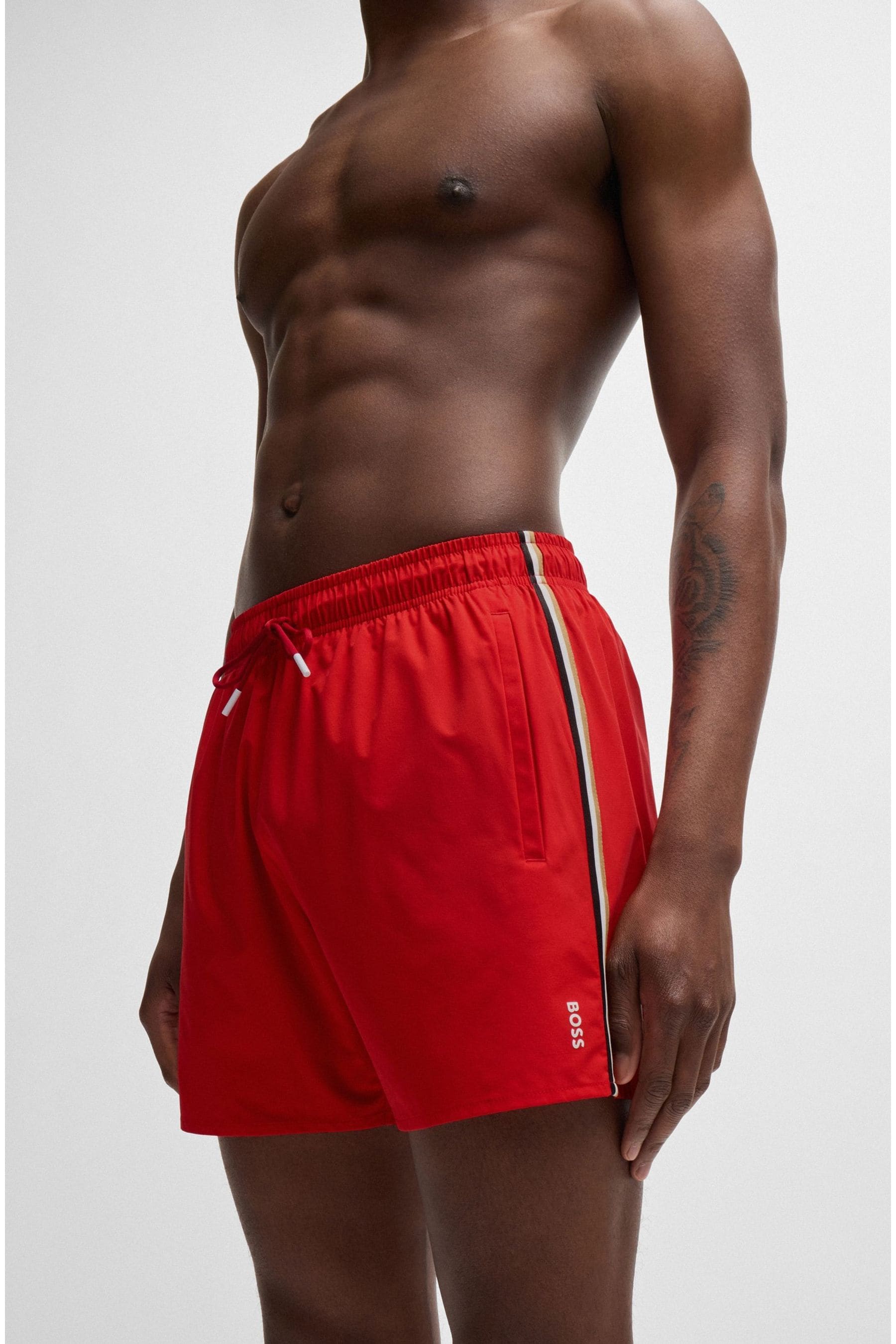 Red boss shorts store