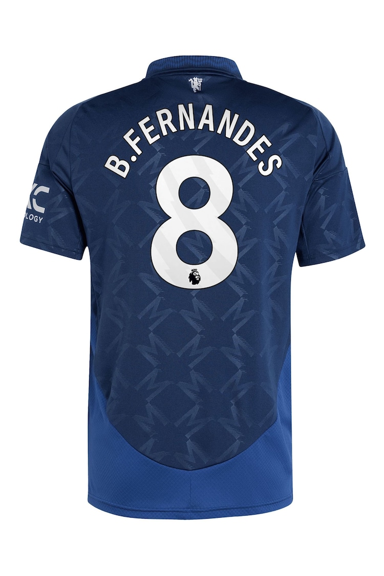 adidas Blue Manchester United EPL Away Shirt 2024-25 - B.Fernandes 8 Printing - Image 3 of 3