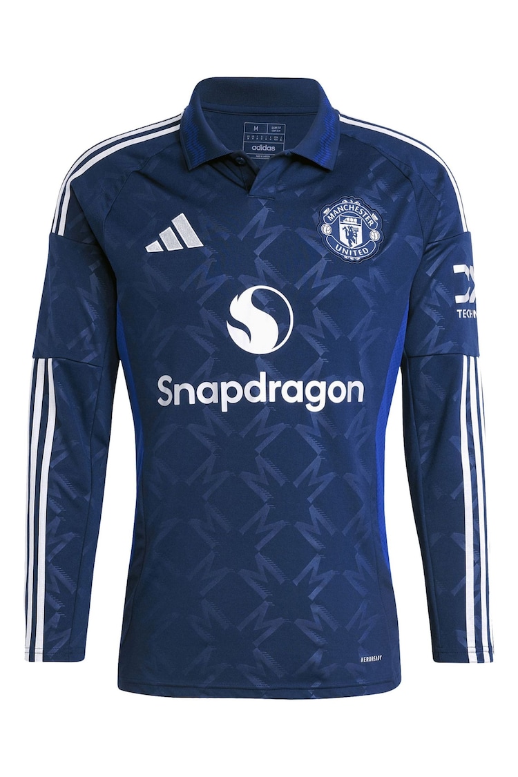 adidas Blue Manchester United EPL Away Shirt 2024-25 Long sleeve - Rashford 10 Printing - Image 2 of 3