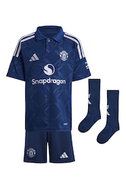 adidas Blue Manchester United EPL Away Mini Kit 2024-25 - Hojlund 9 Printing - Image 2 of 3