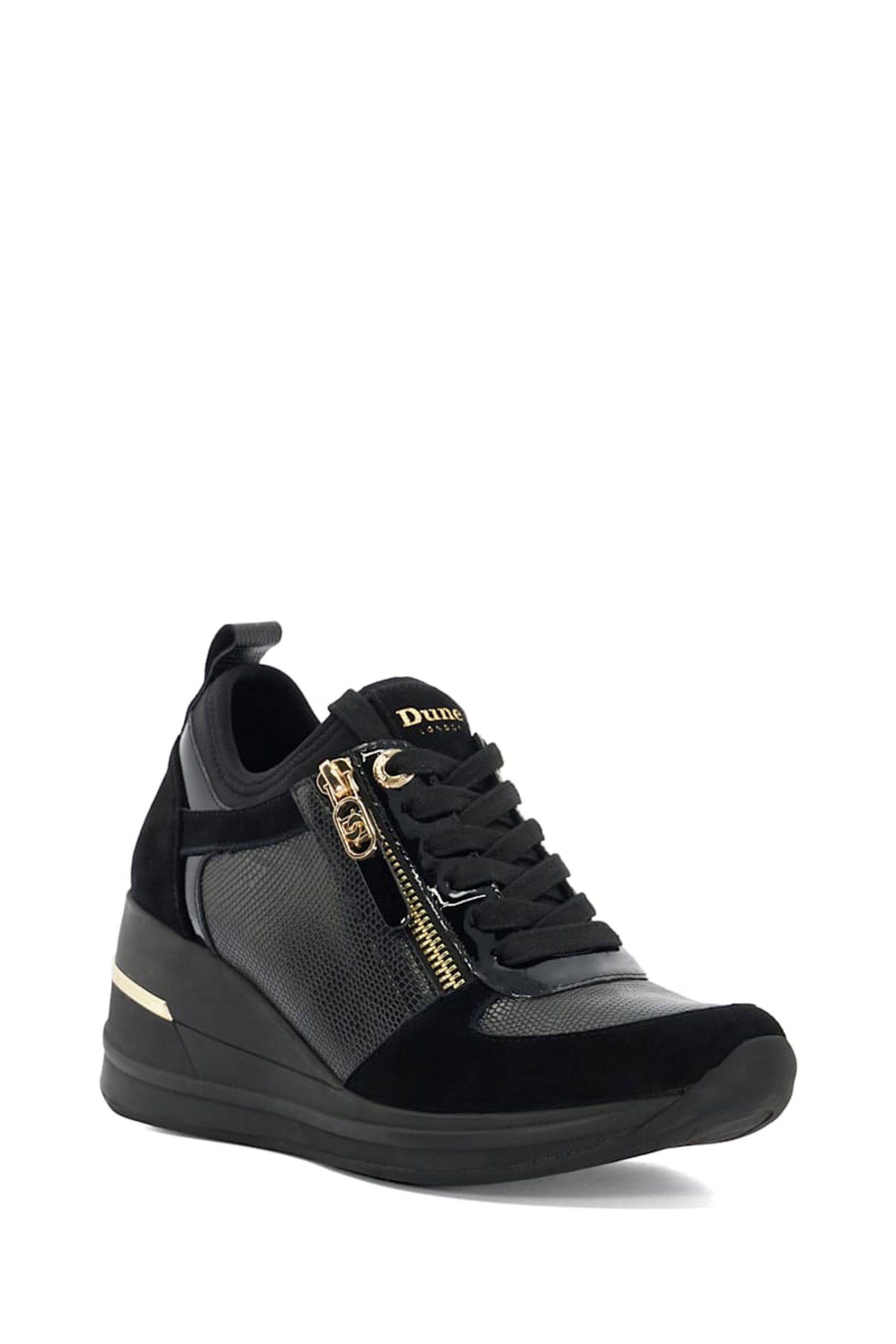Black wedge trainers 2025