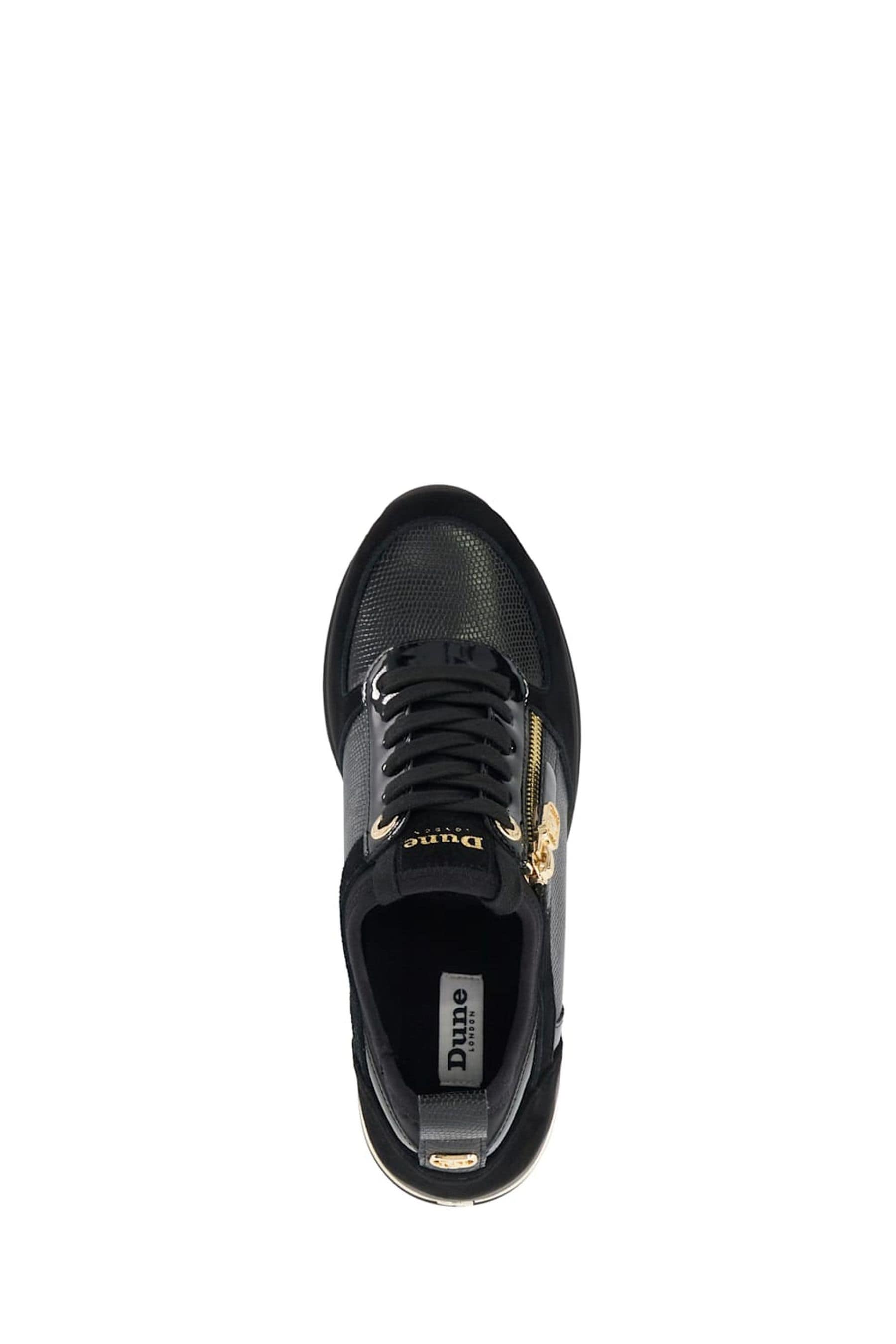 Black wedged trainers on sale