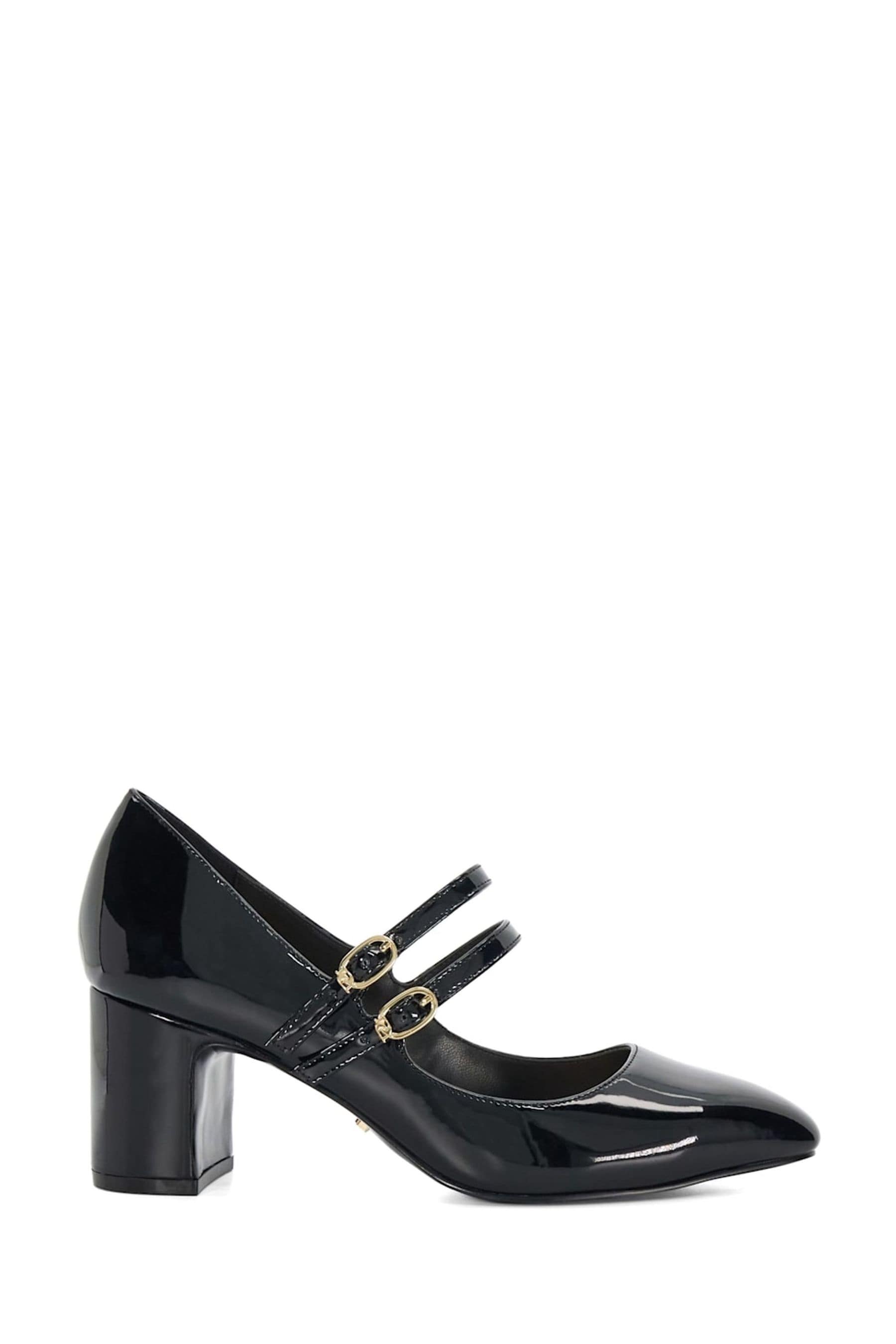 Dune London Black Approval Double Strap Mary Jane Shoes