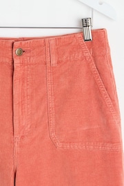 Oliver Bonas Orange Corduroy Cropped Wide Leg Trousers - Image 6 of 8