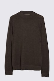 MOSS Brown Merino Mock Neck Jumper - Image 4 of 5