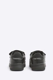 River Island Black Boys Faux Fur Leather Velcro Plim Trainers - Image 2 of 4