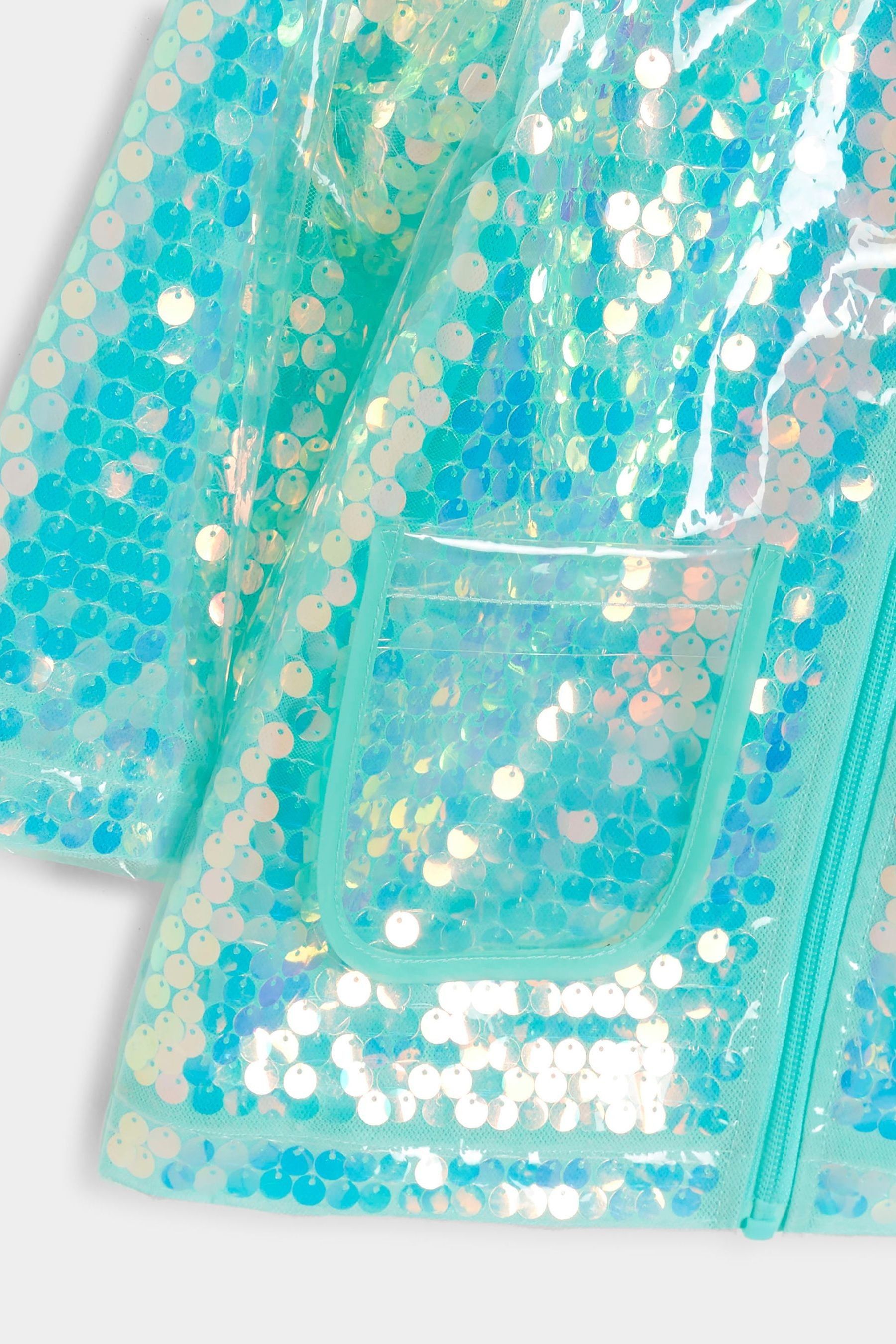 Buy River Island Blue Girls Sequin Raincoat from the Next UK online shop