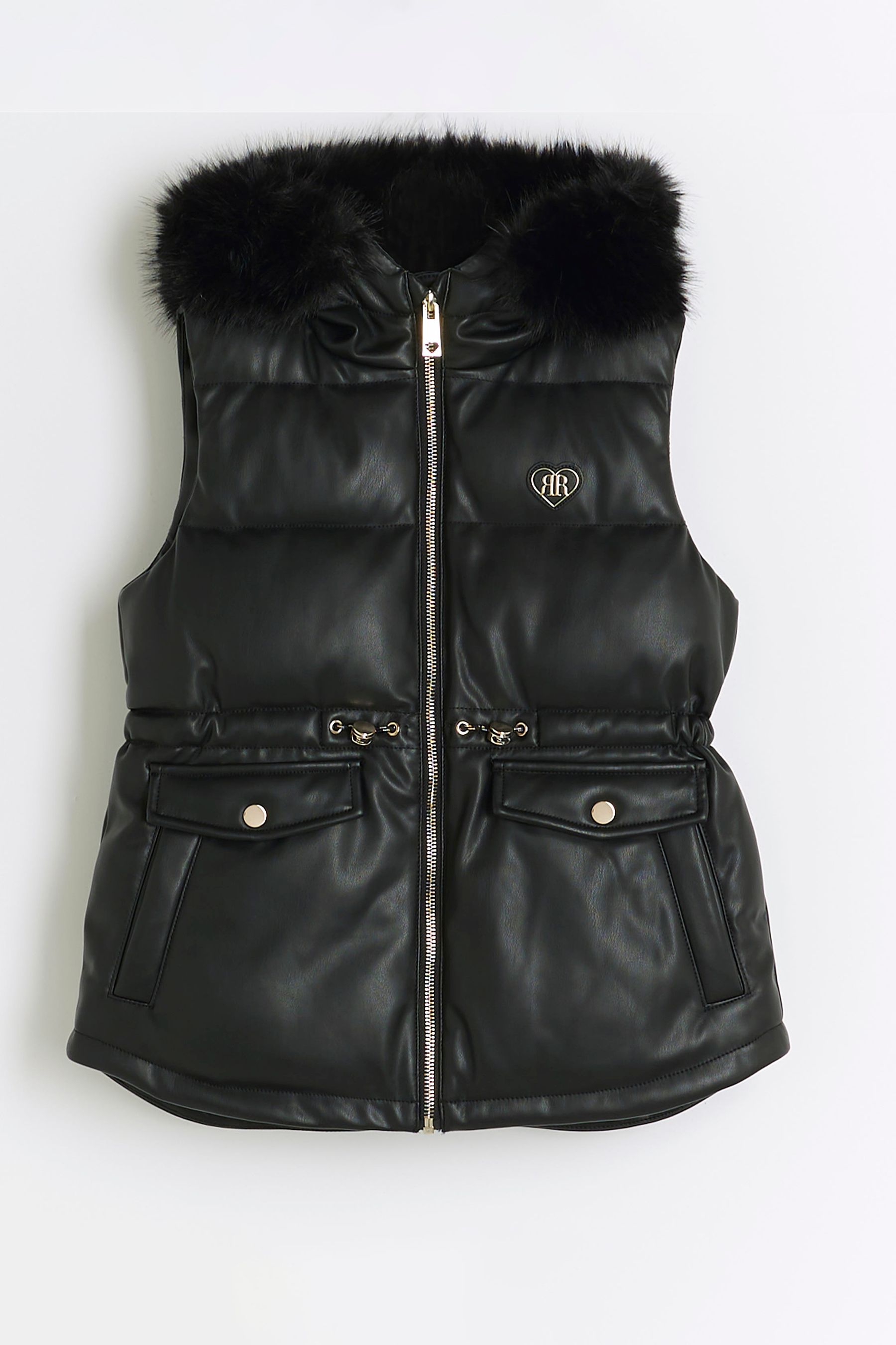 River island black gilet store