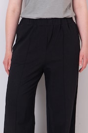 Lakeland Clothing Saskia Wide Leg Seam Detail Black Trousers - Image 2 of 3