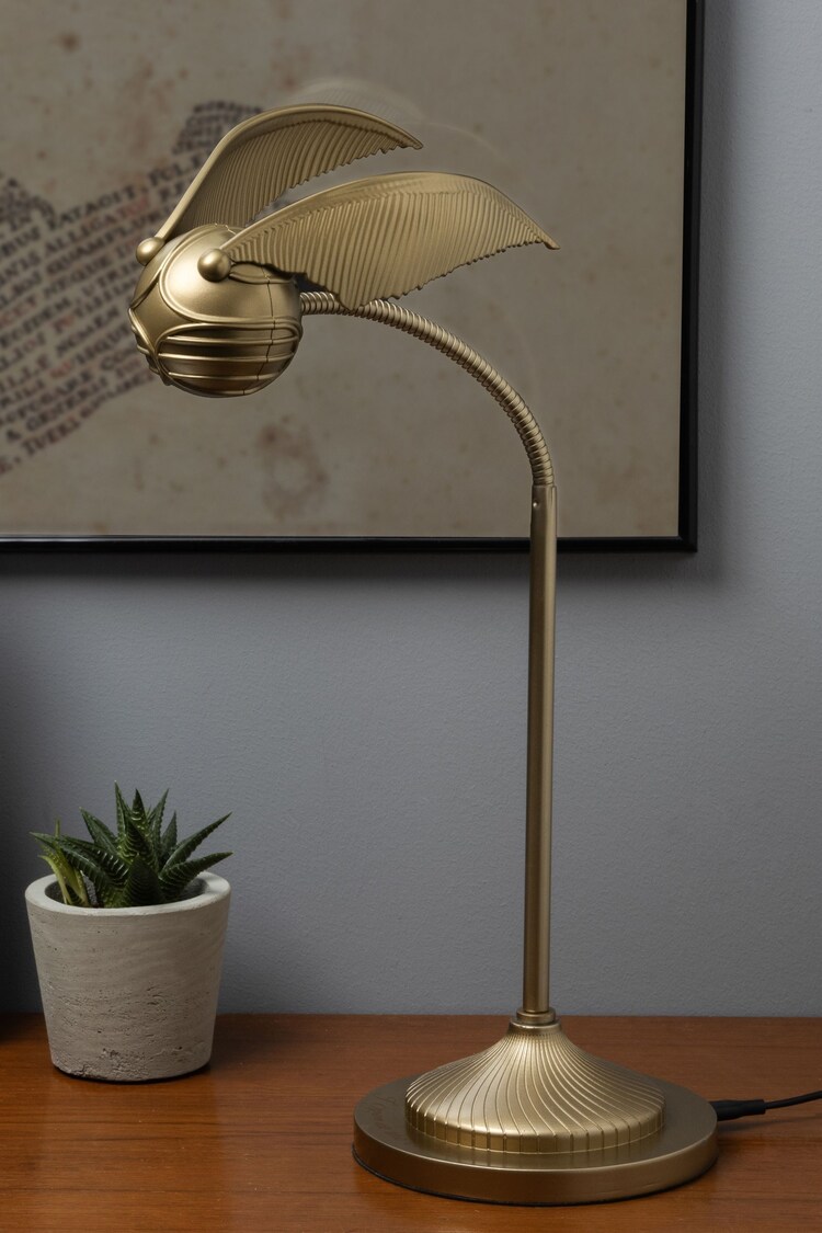 Harry Potter Golden Snitch Posable Desk Lamp With 3 Light Modes - Image 2 of 4