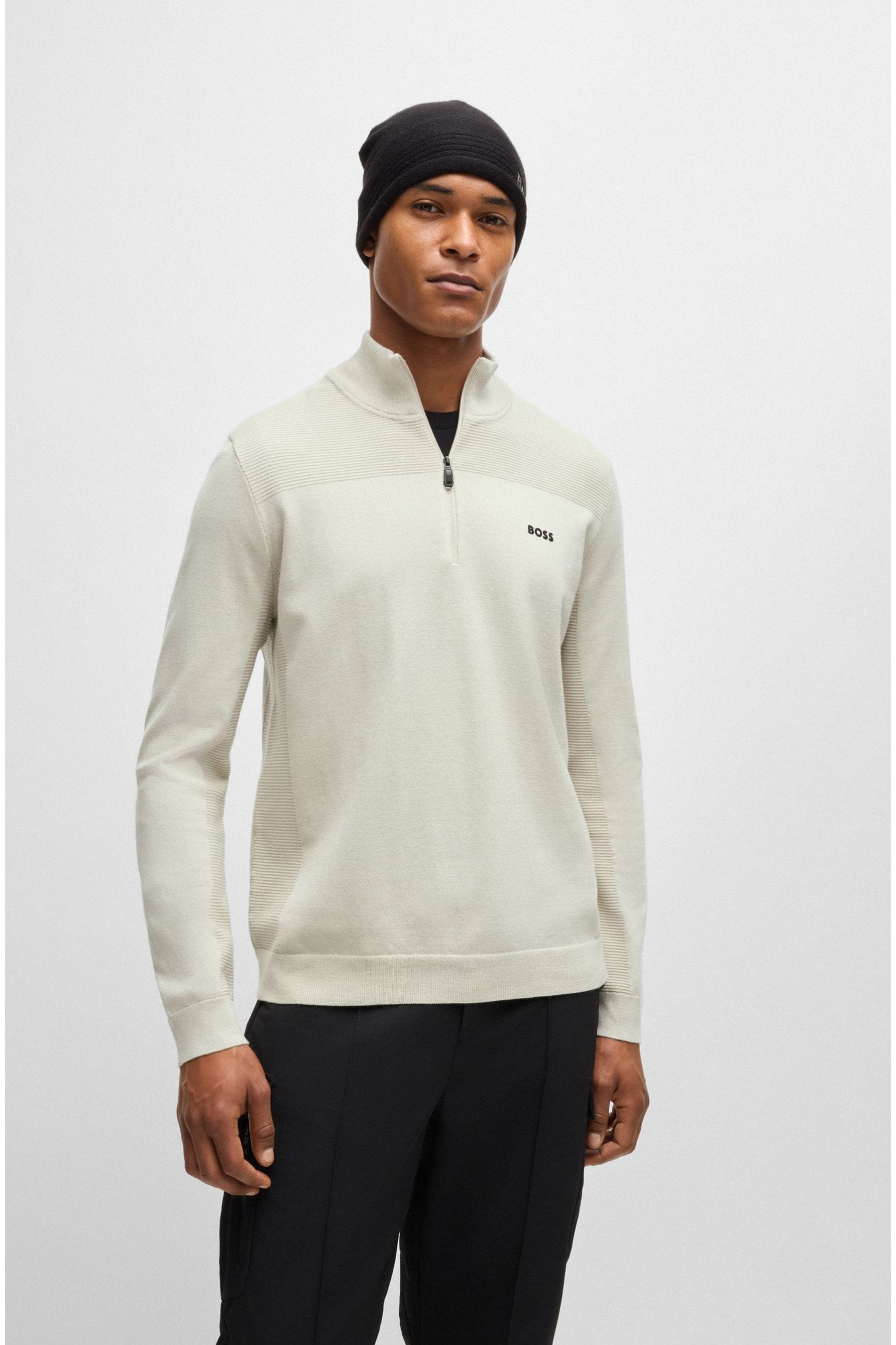 Boss quarter zip sweatshirt 2025