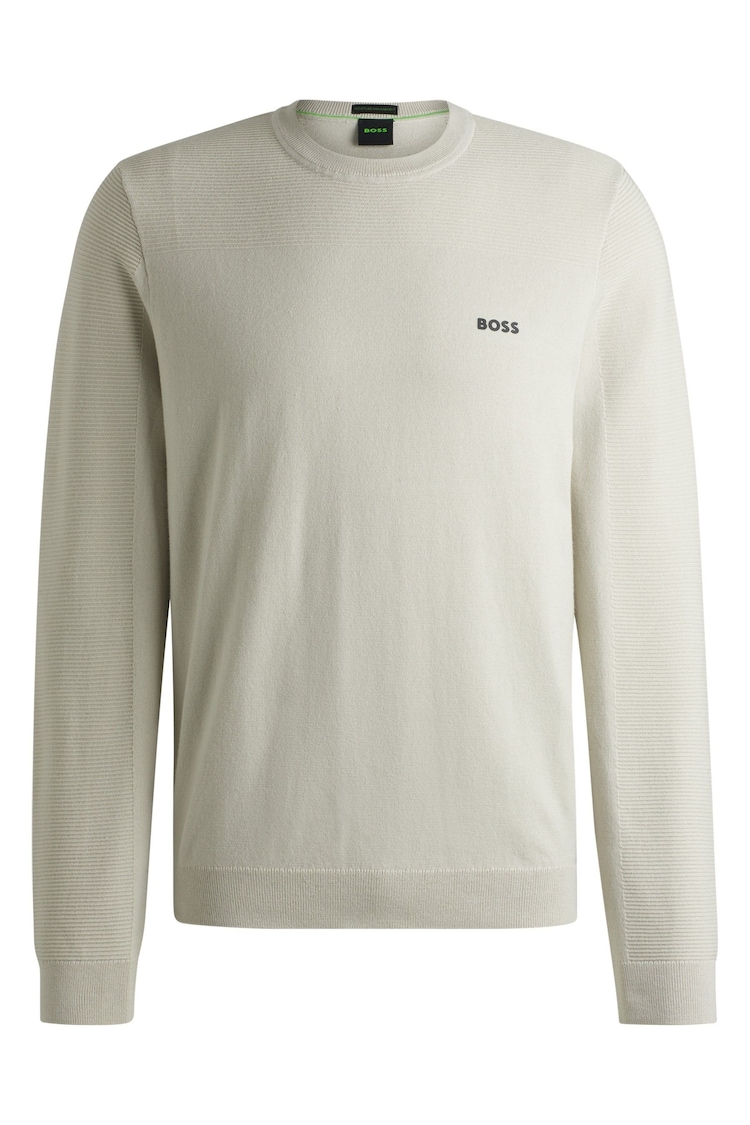 BOSS Natural Branded Crew Neck Sweater in Dry Flex Fabric - Image 5 of 5