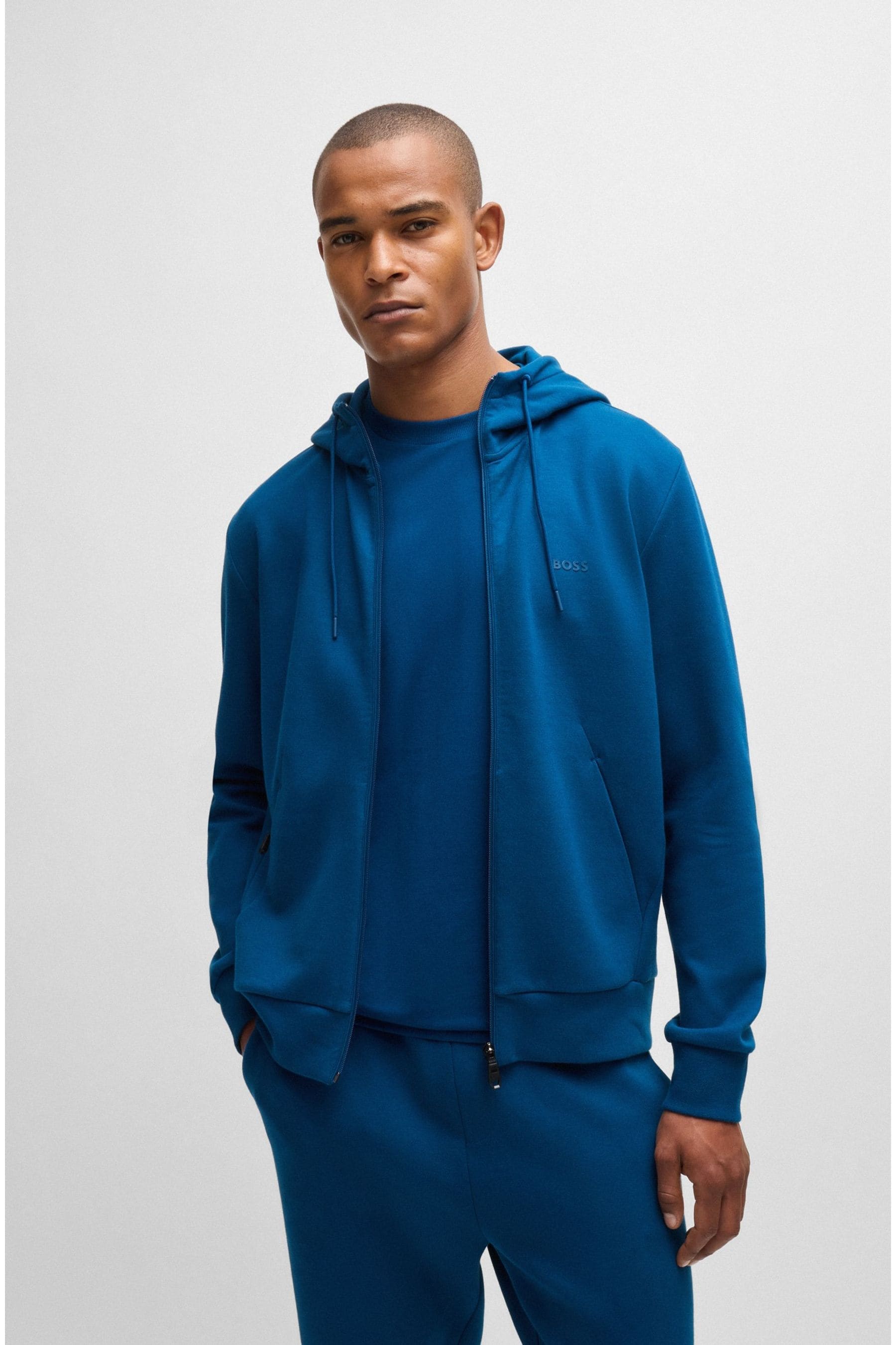Blue boss hoodie outlet