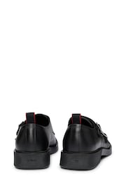 HUGO Black Double Strap Monk Shoes In Leather - Image 3 of 5