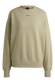 BOSS Natural Logo Detail Sweatshirt in Cotton Terry - Image 4 of 4