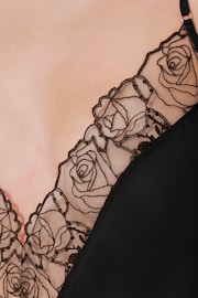 Bluebella Rosalie Short Plunge Satin and Rose Embroidered Chemise - Image 5 of 5