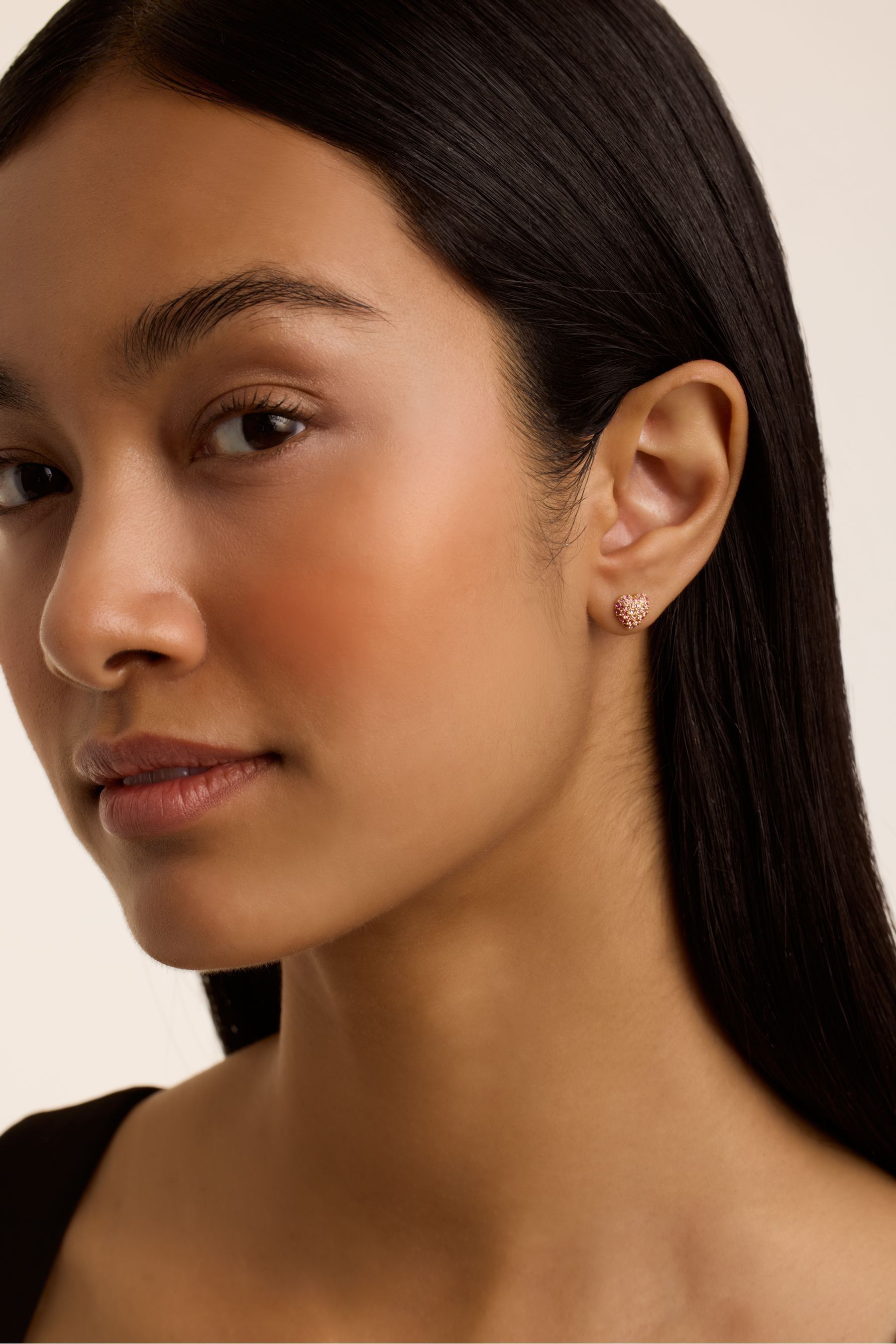 Buy Ted Baker Gold Tone Adoraa Crystal Sweetheart Stud Earrings from Next Luxembourg