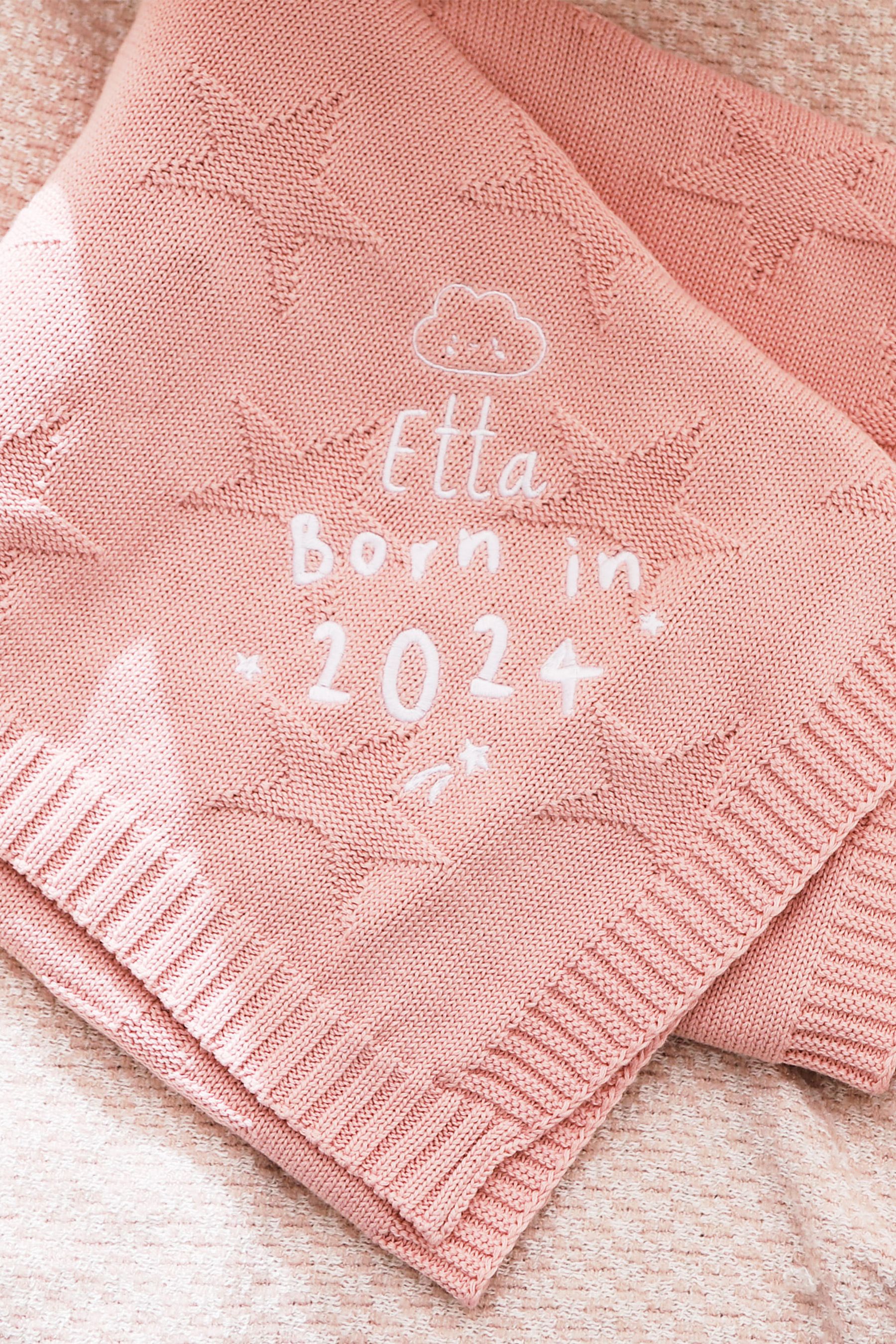 Buy Personalised 100 Cotton Born in 2024 Star Jacquard Blanket by My 1st Years from the Next UK online shop
