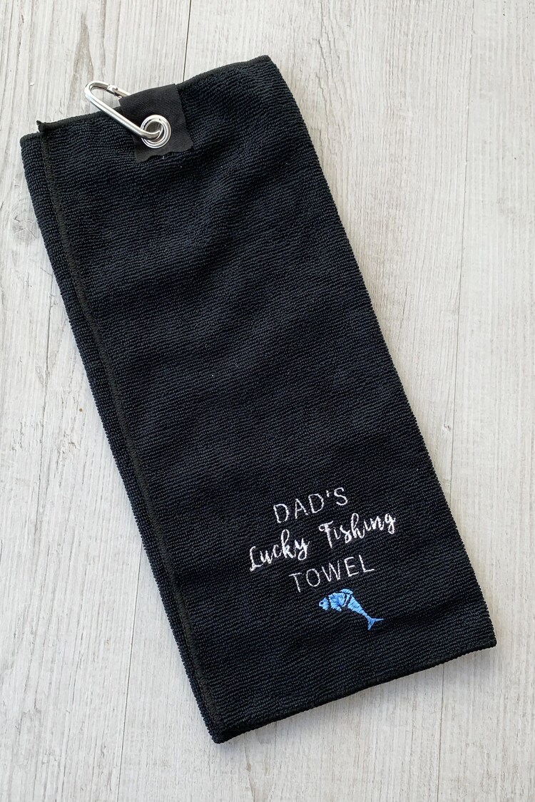 Personalised Lucky Fishing Towel by Solesmith - Image 2 of 4