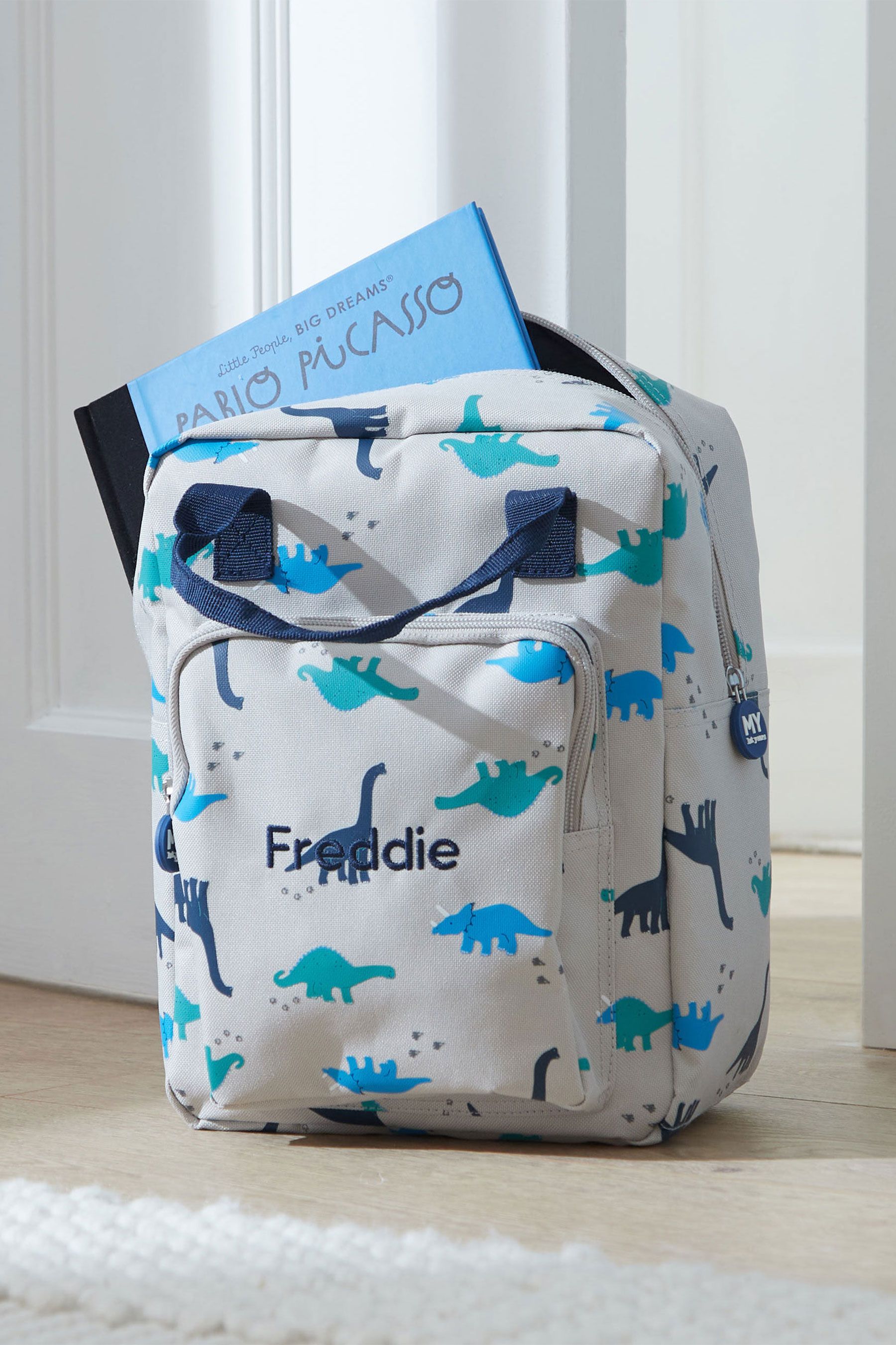 Buy Personalised Dino Grab Handle Backpack by My 1st Years from the Next UK online shop
