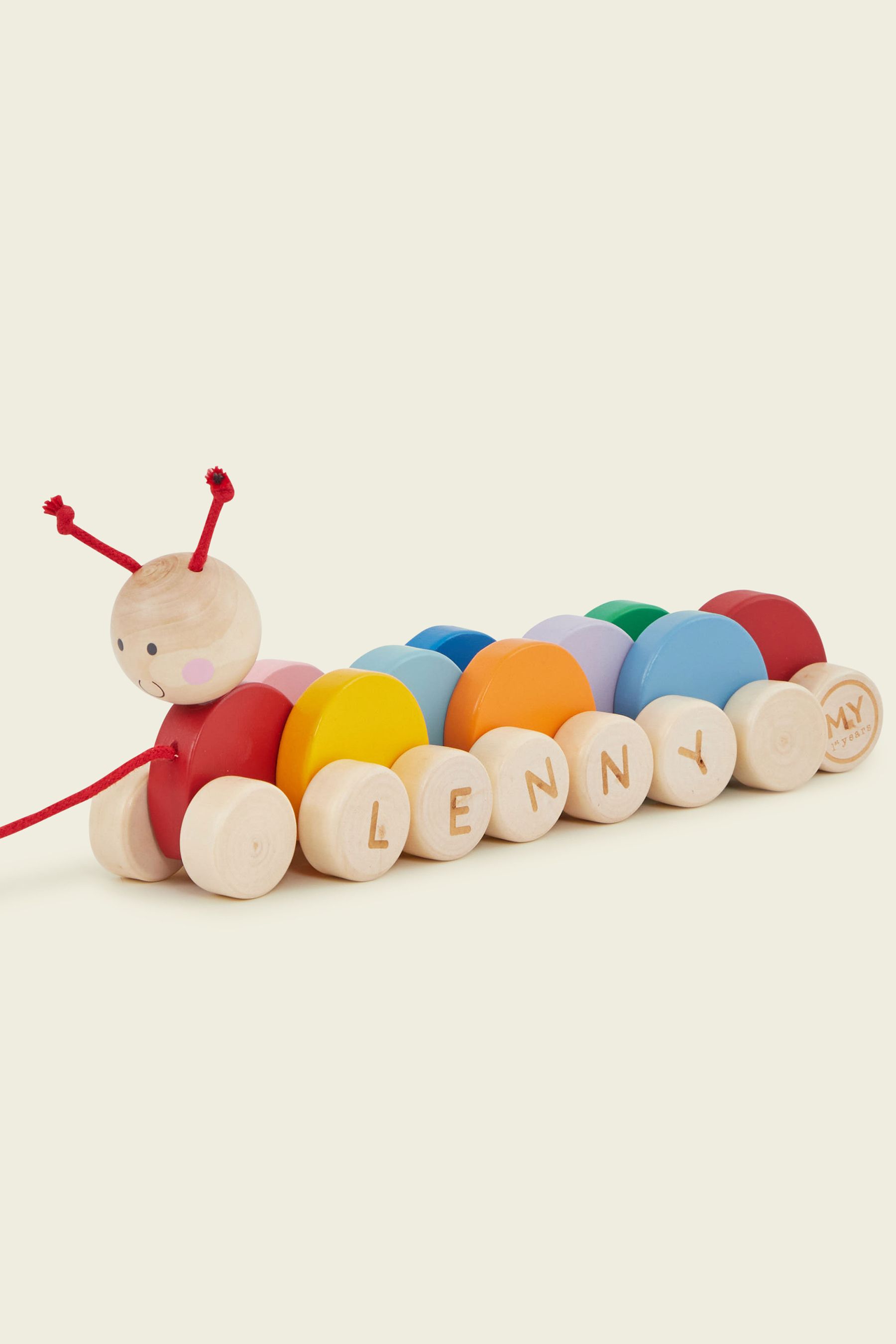 Personalised pull along caterpillar on sale