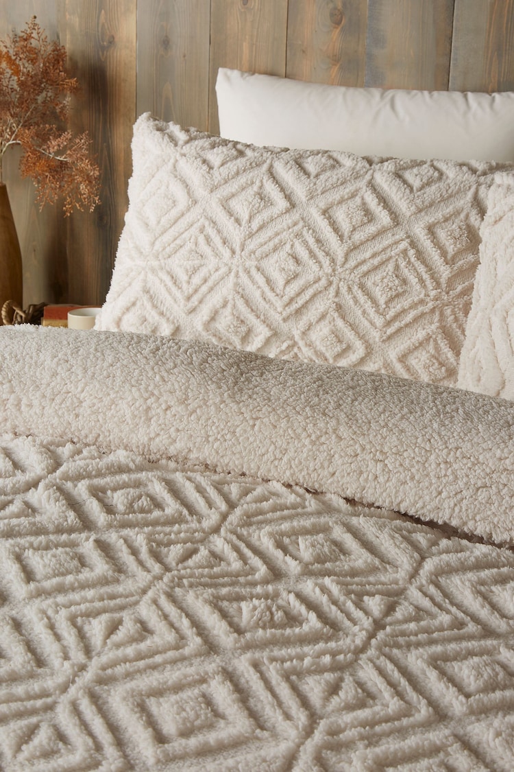 Fusion Natural Romo Fleece and Sherpa Duvet Cover Set - Image 2 of 4