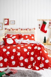 Fusion Red Happy Santa Easy Care Duvet Cover Set - Image 4 of 5