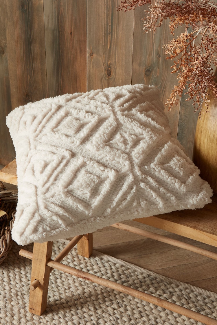 Fusion Natural Romo Fleece and Sherpa Filled Cushion - Image 1 of 2