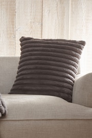 Appletree Charcoal Morritz Faux Fur Filled Cushion - Image 1 of 5