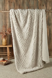 Fusion Natural Romo Fleece and Sherpa Throw - Image 1 of 2