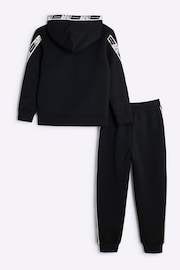 River Island Black Regular Fit Boys Sporty Hoodie And Joggers Set - Image 3 of 6