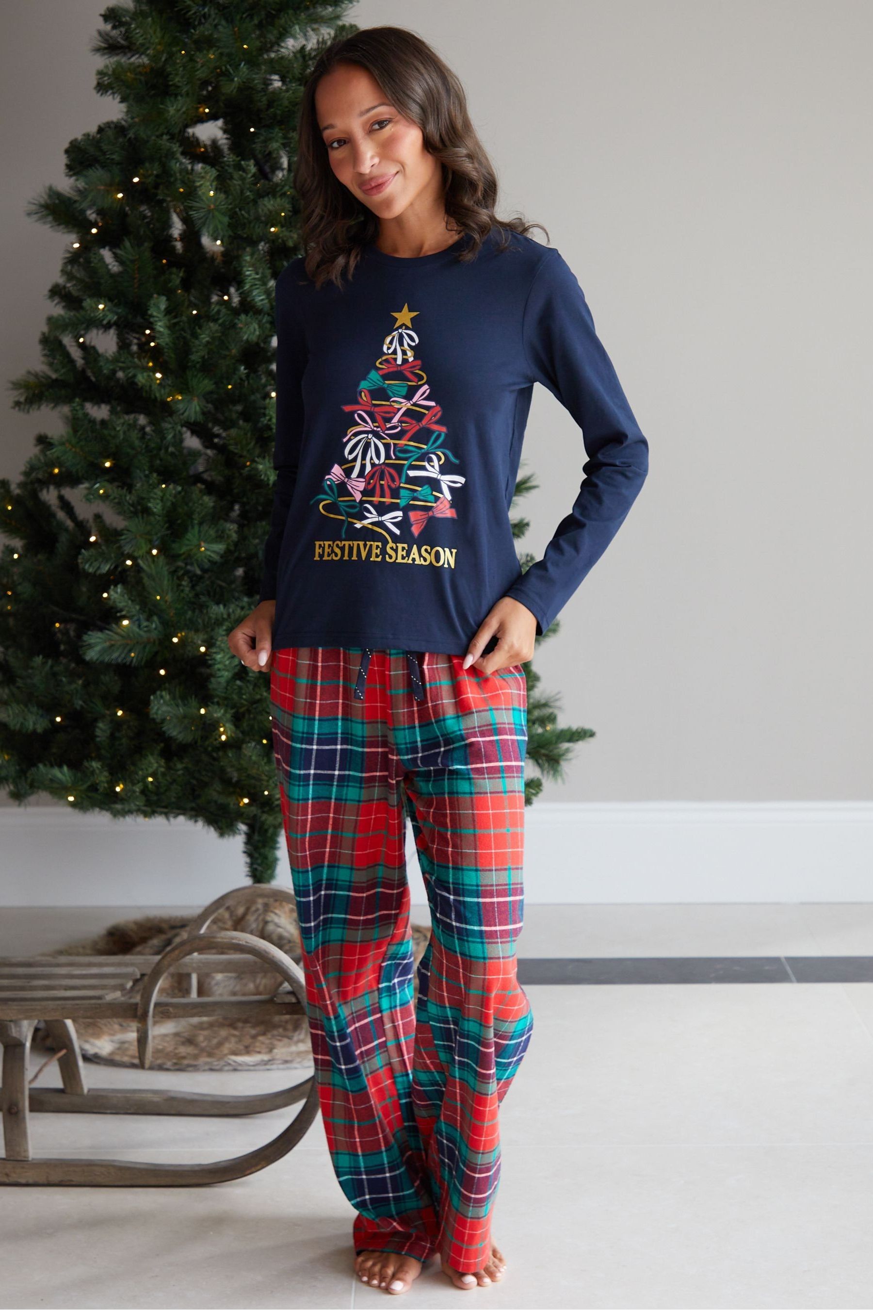 Christmas check pyjamas sale