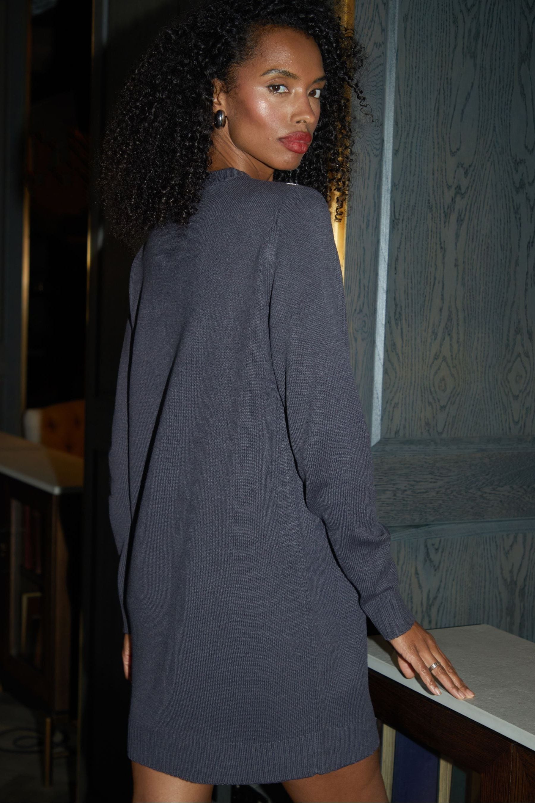 Next grey jumper dress new arrivals