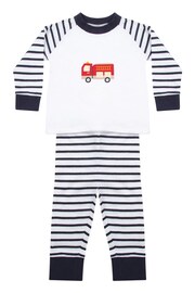 Personalised 100% Cotton Fire Engine Pyjamas by Koko Blossom - Image 2 of 2