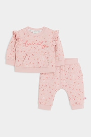 River Island Pink Baby Girls Floral Print Sweatshirt - Image 1 of 5