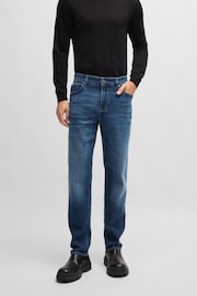 BOSS Blue Regular Fit Maine Jeans In Comfort-Stretch Denim - Image 1 of 5