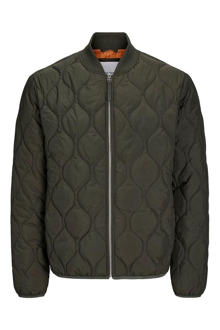 JACK & JONES Green Quilted Padded Bomber Jacket - Image 1 of 1