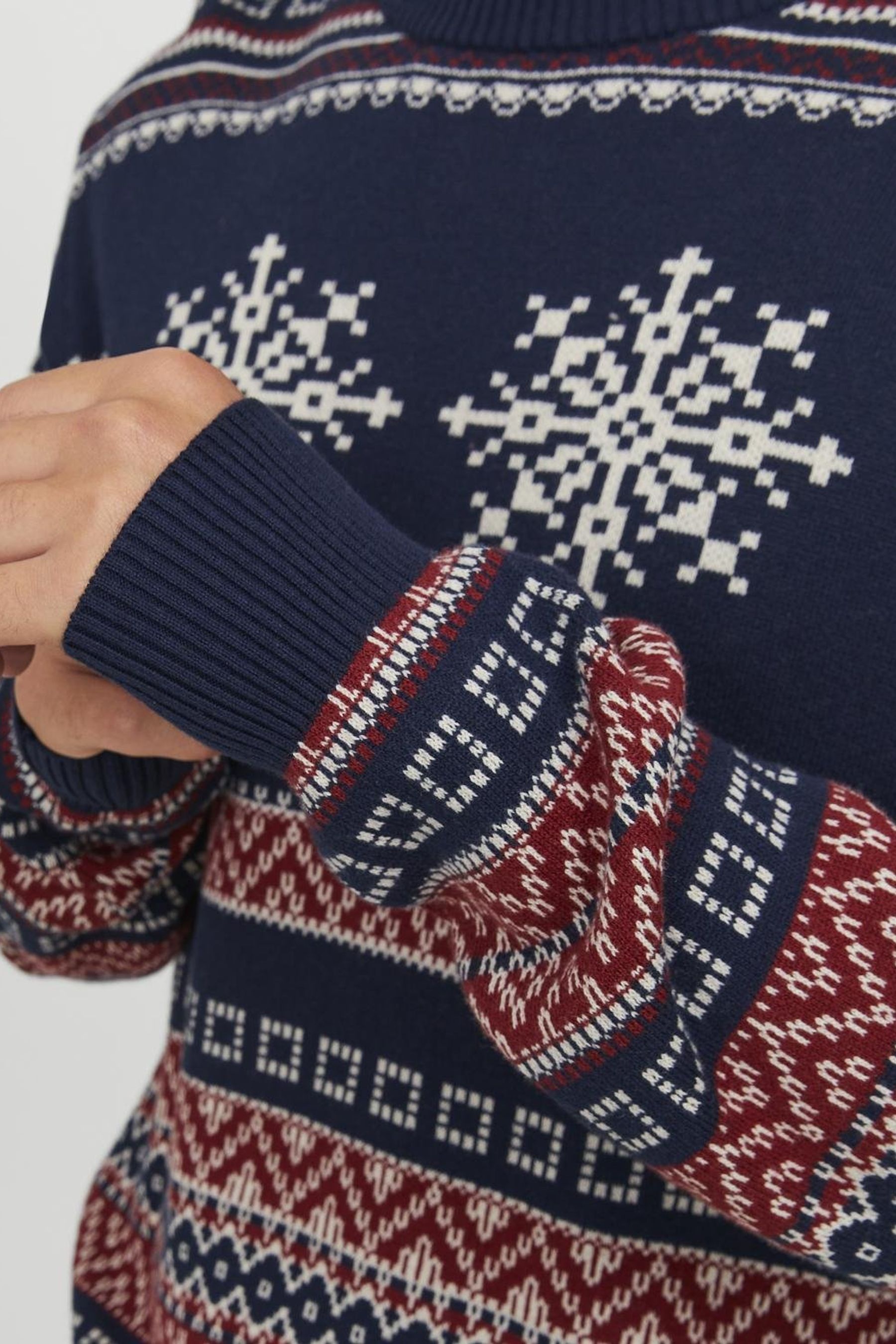 Jack & jones fairisle knitted christmas jumper deals