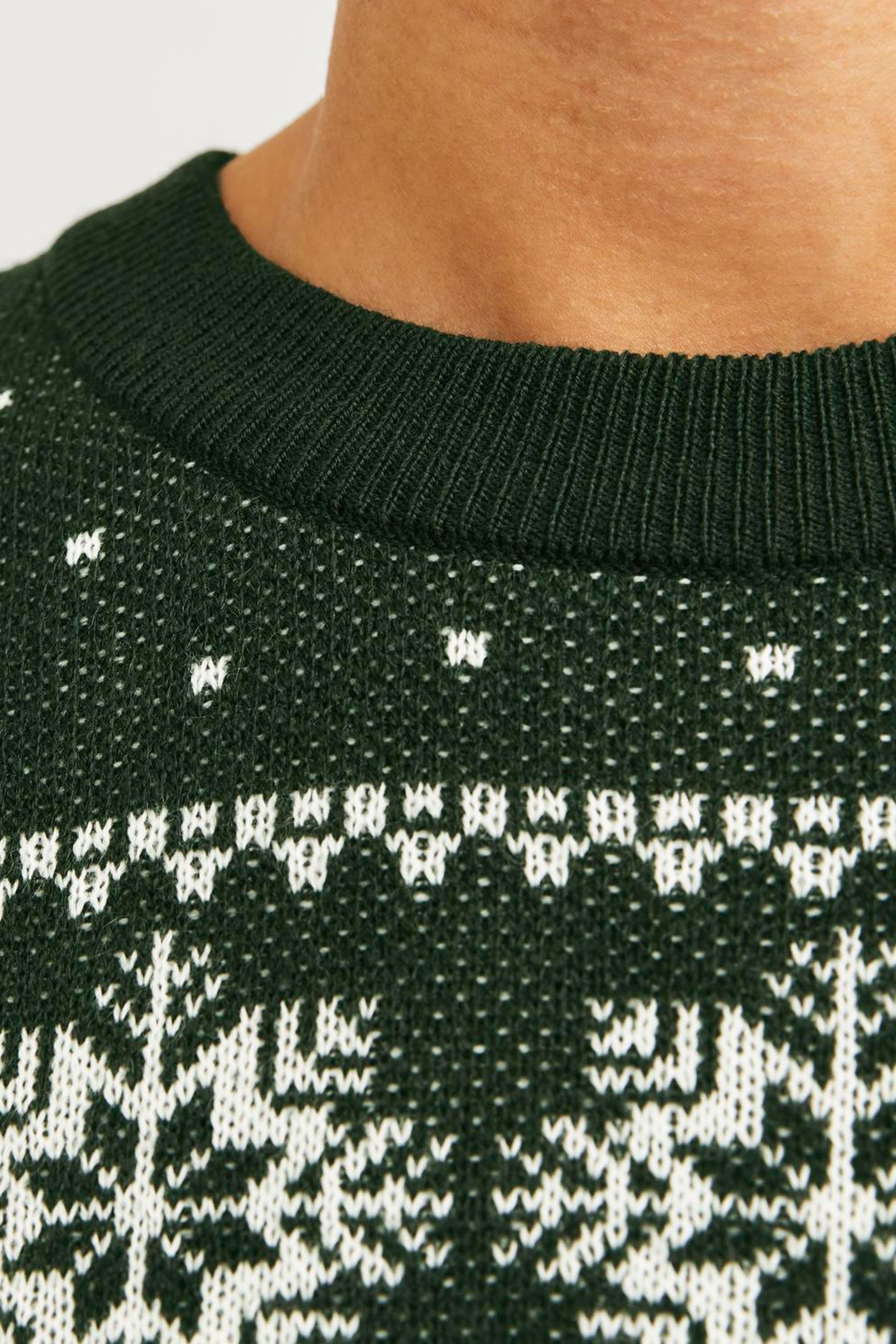 Jack & jones fairisle knitted christmas jumper store